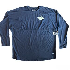 DCL Disney Cruise Line Castaway Cay Blue Rash Guard Spirit Jersey Size XL